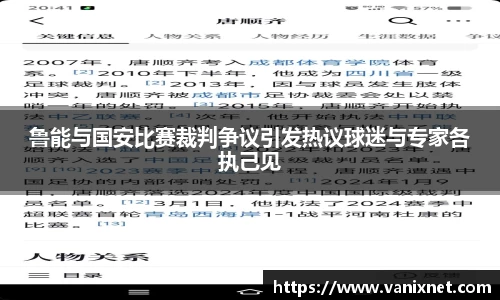 鲁能与国安比赛裁判争议引发热议球迷与专家各执己见